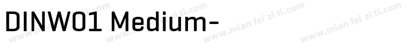 DINW01 Medium字体转换